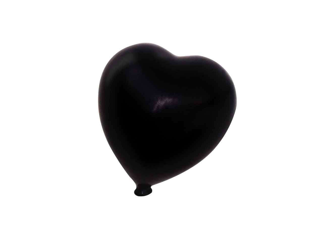 Cuore matte nero 7,5cm