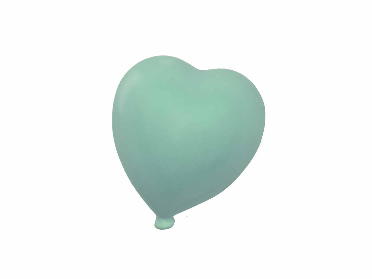 Cuore matte verde 7,5cm