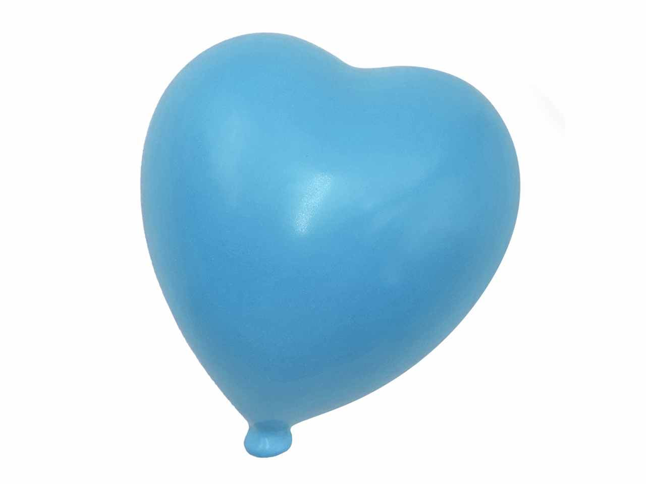 Cuore matte celeste 12cm