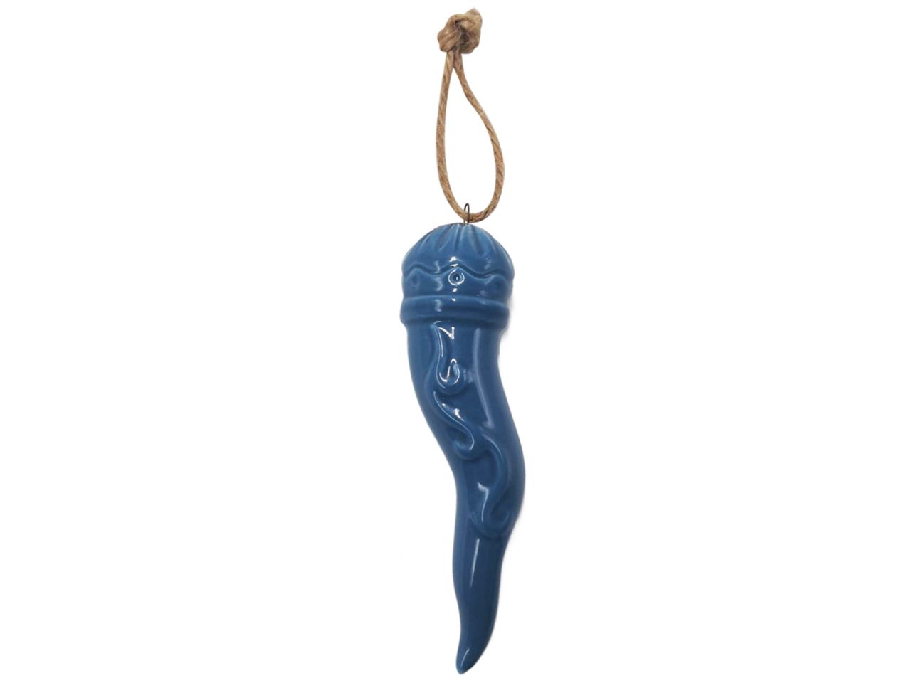 Peperoncino con nastro misura h.11cm colore blu