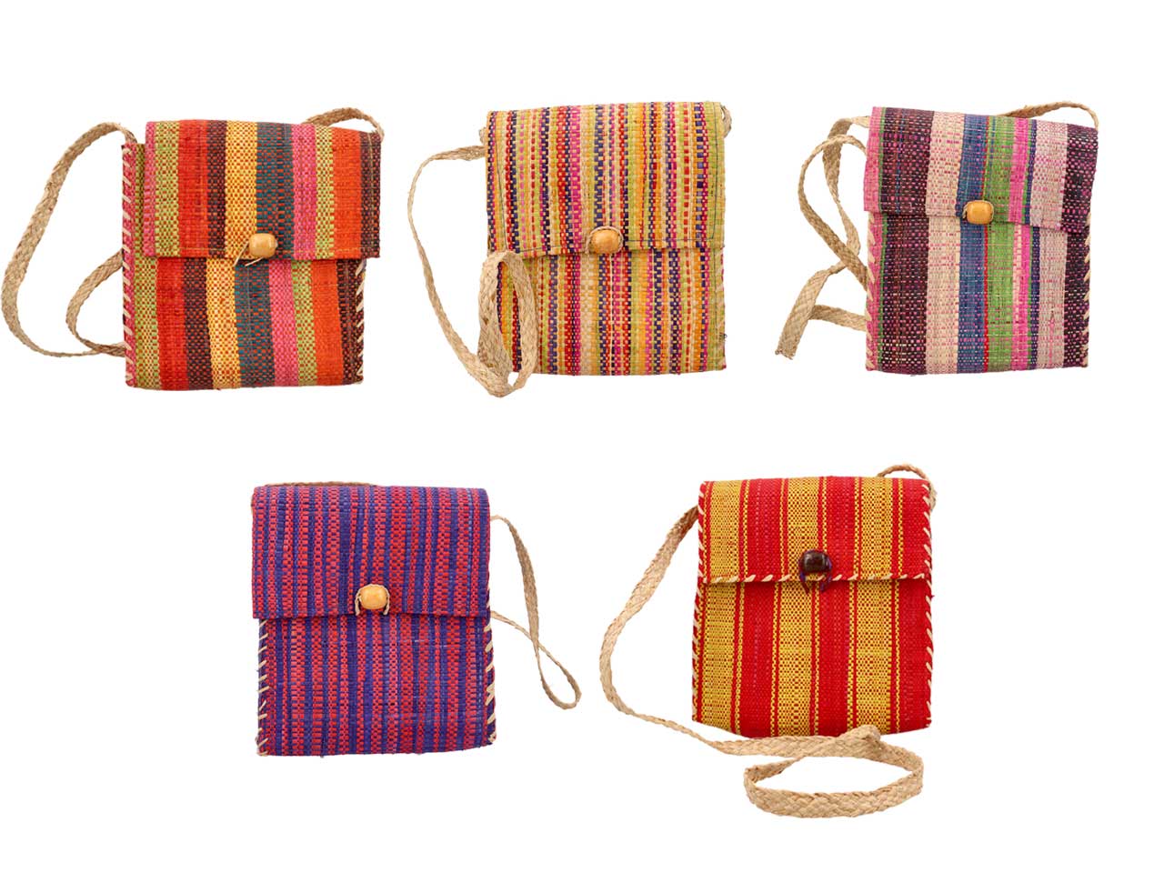 Borsa in rafia a spalla quandrata