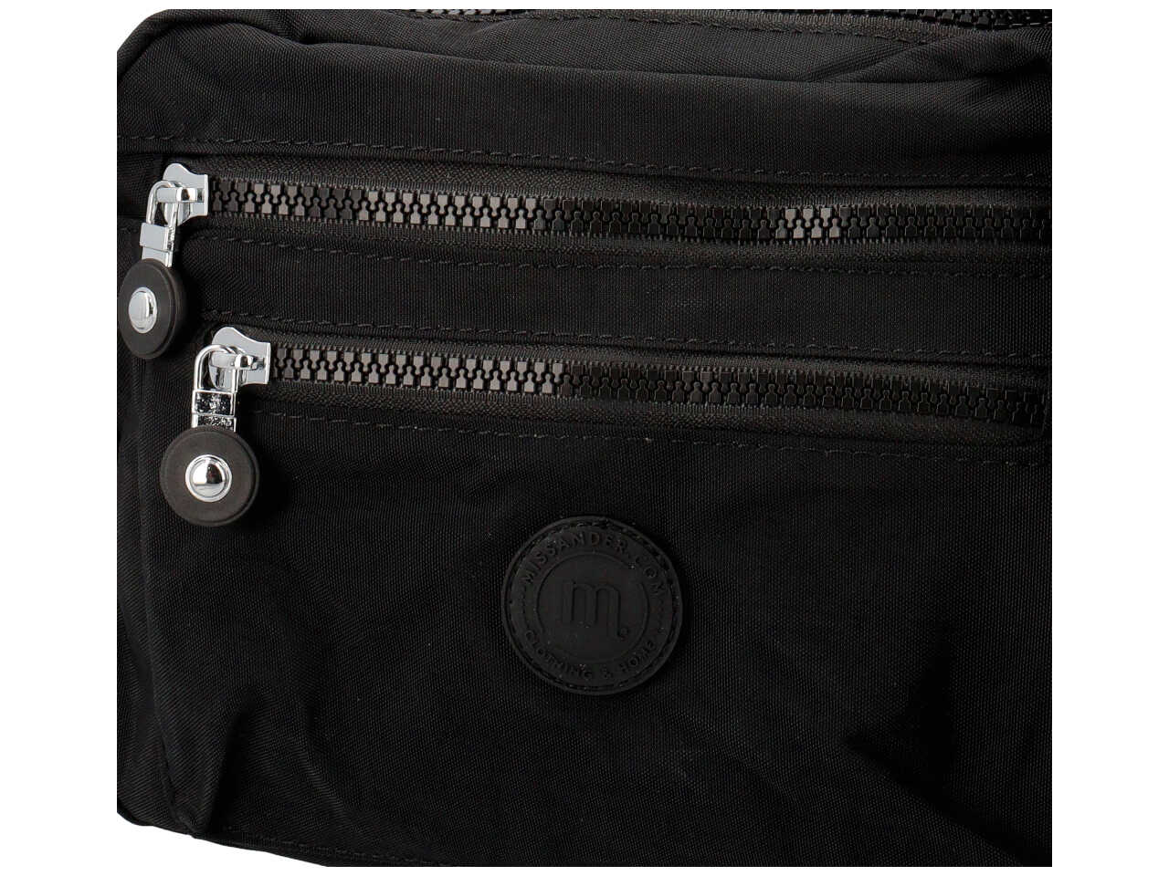 Borsa in nylon rettangolare a tracolla misura 26x20x10cm colore nero