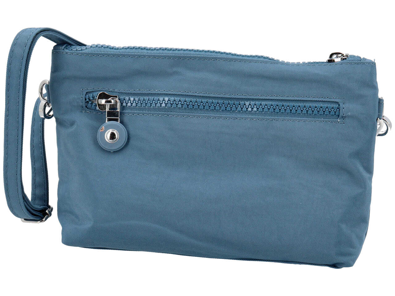 Borsa a mano in nylon misura 22x14x4cm denim