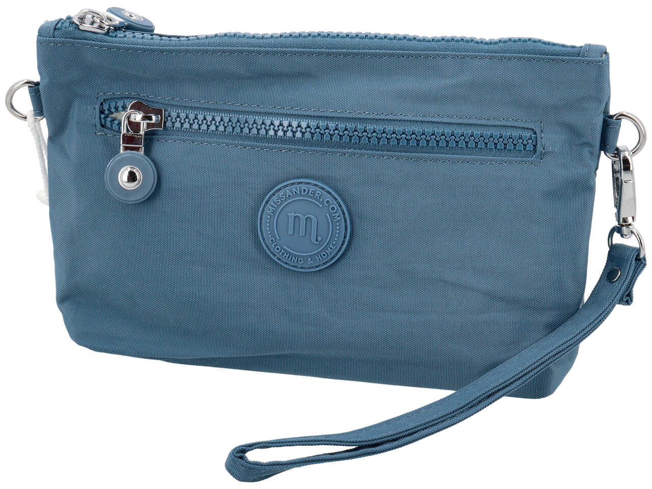 Borsa a mano in nylon misura 22x14x4cm denim