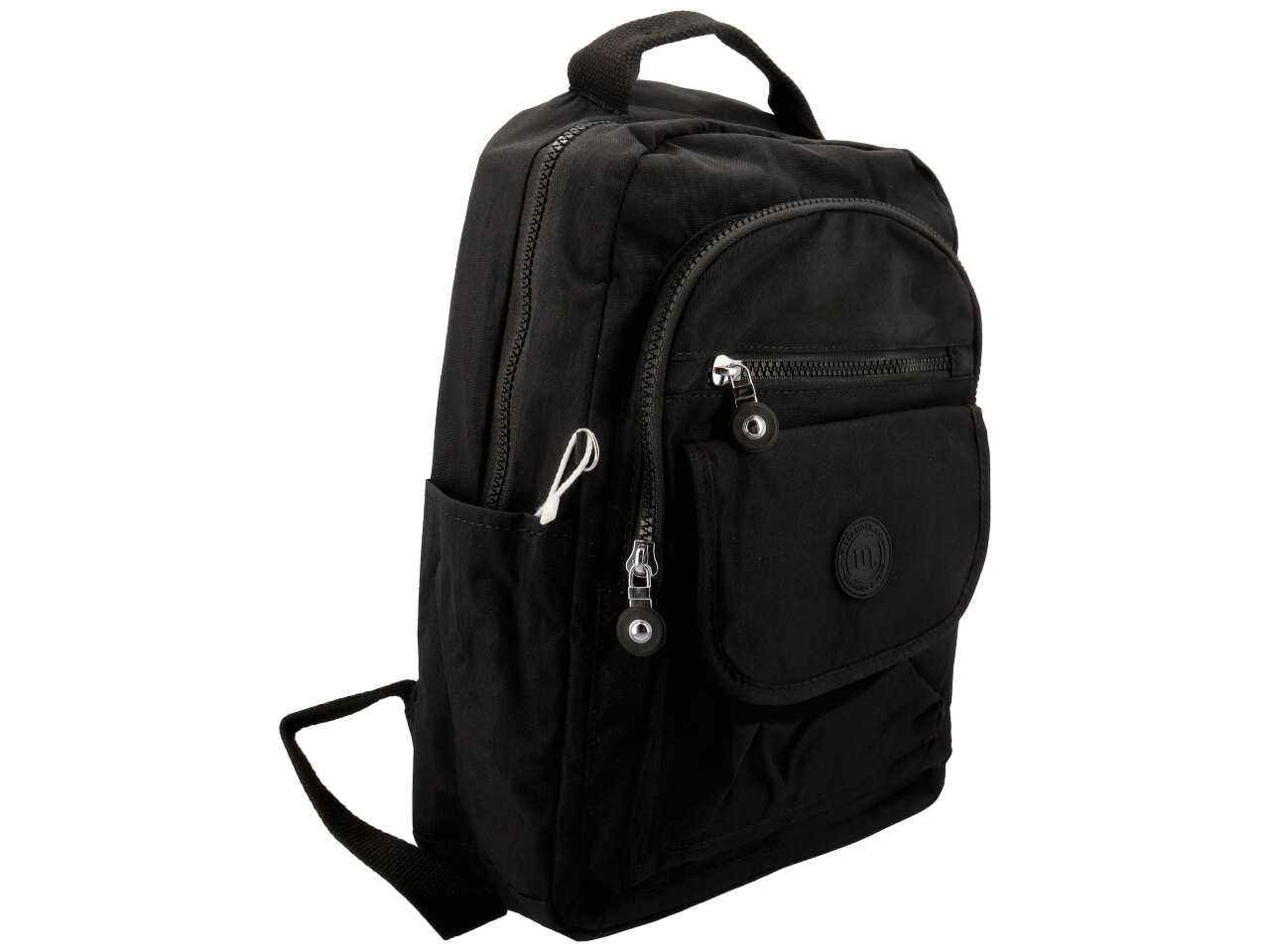 Zaino nylon misura 28x42x12cm colore nero