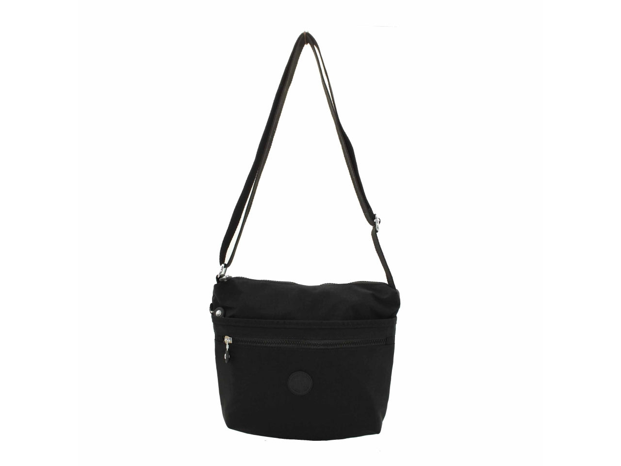 Borsa a tracolla in nylon misura 30x25x8cm colore nero