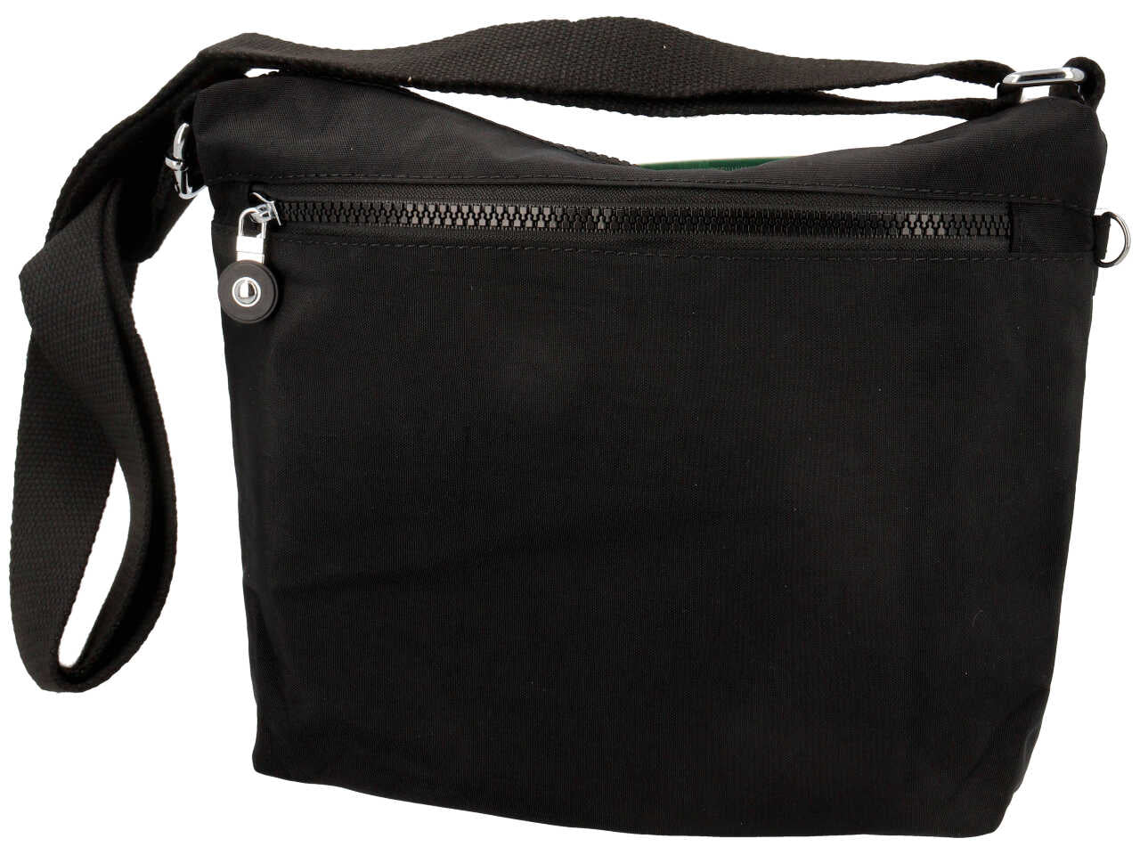 Borsa a tracolla in nylon misura 30x25x8cm colore nero