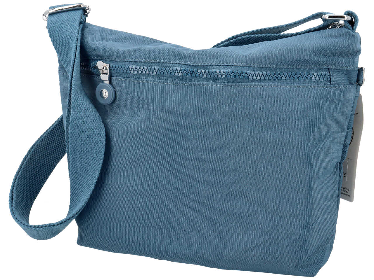 Borsa a tracolla in nylon misura 30x25x8cm denim