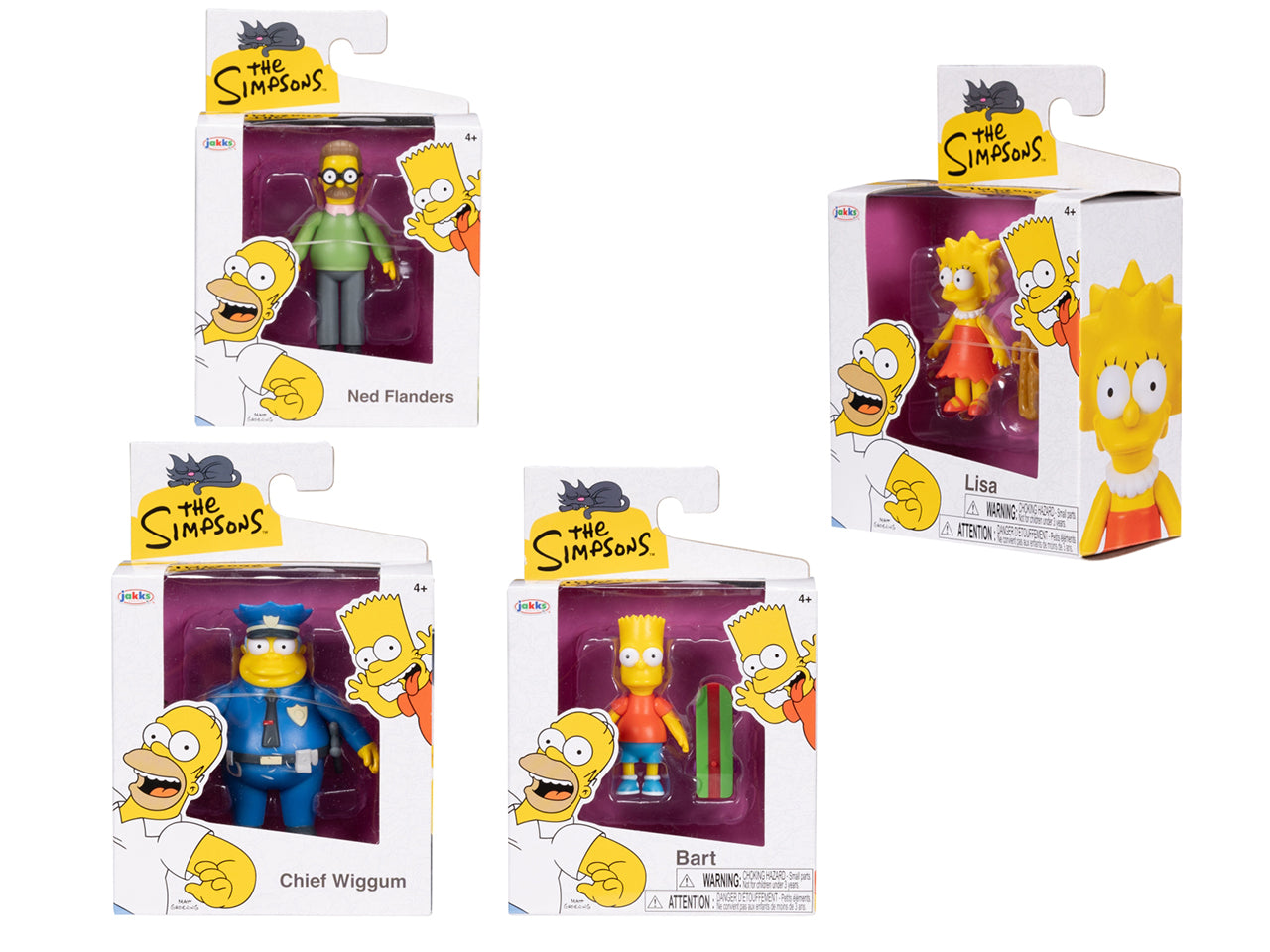 Personaggi Articolati The Simpson 6 cm Wave 1, Figure Dettagliate per Fan e Collezionisti, Ideali per Playset Diorama | Jakks Pacific