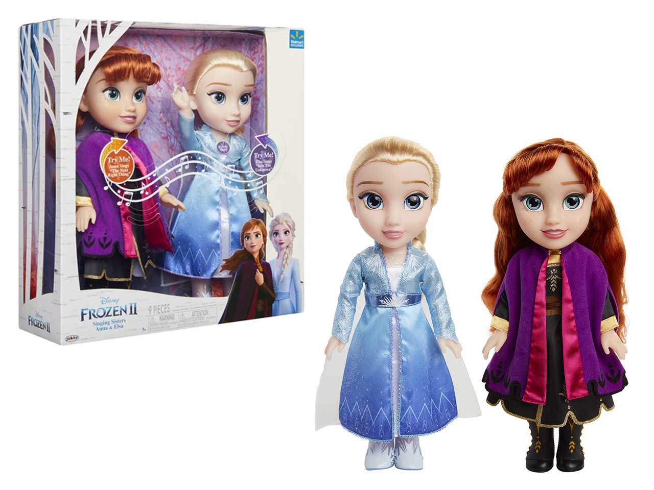 Disney princess anna and elsa 35cm singing sisters