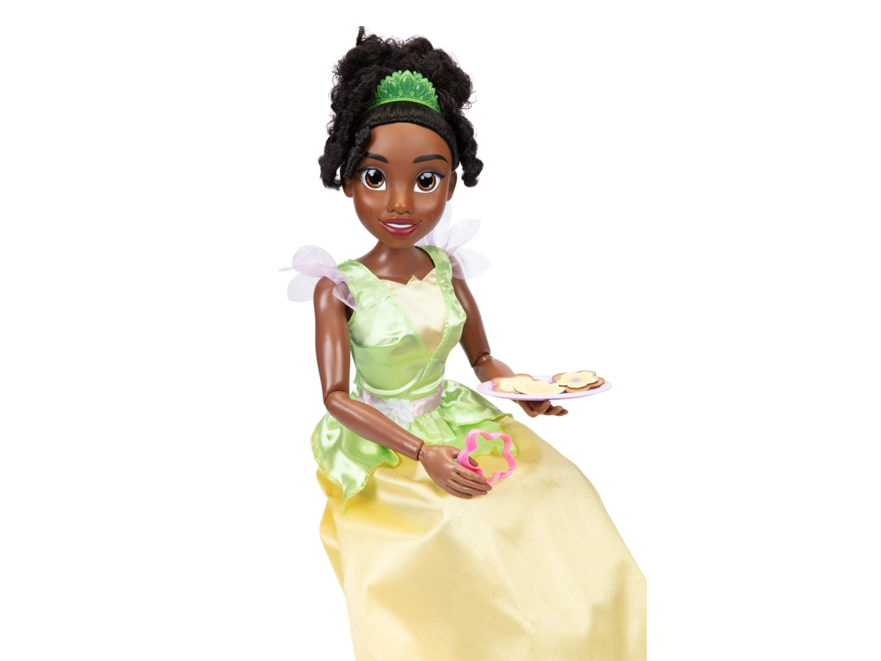 Disney princess bambola playdate 80cm tiana articolata con accessori