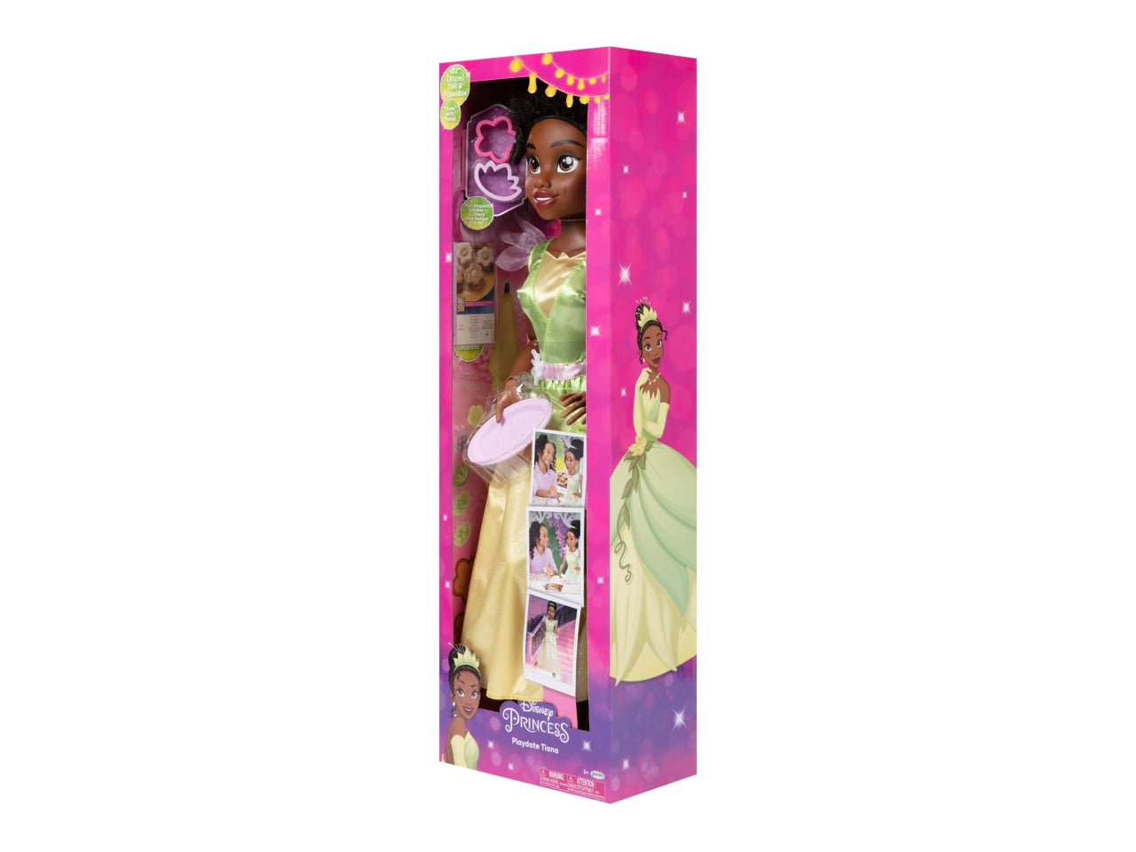 Disney princess bambola playdate 80cm tiana articolata con accessori