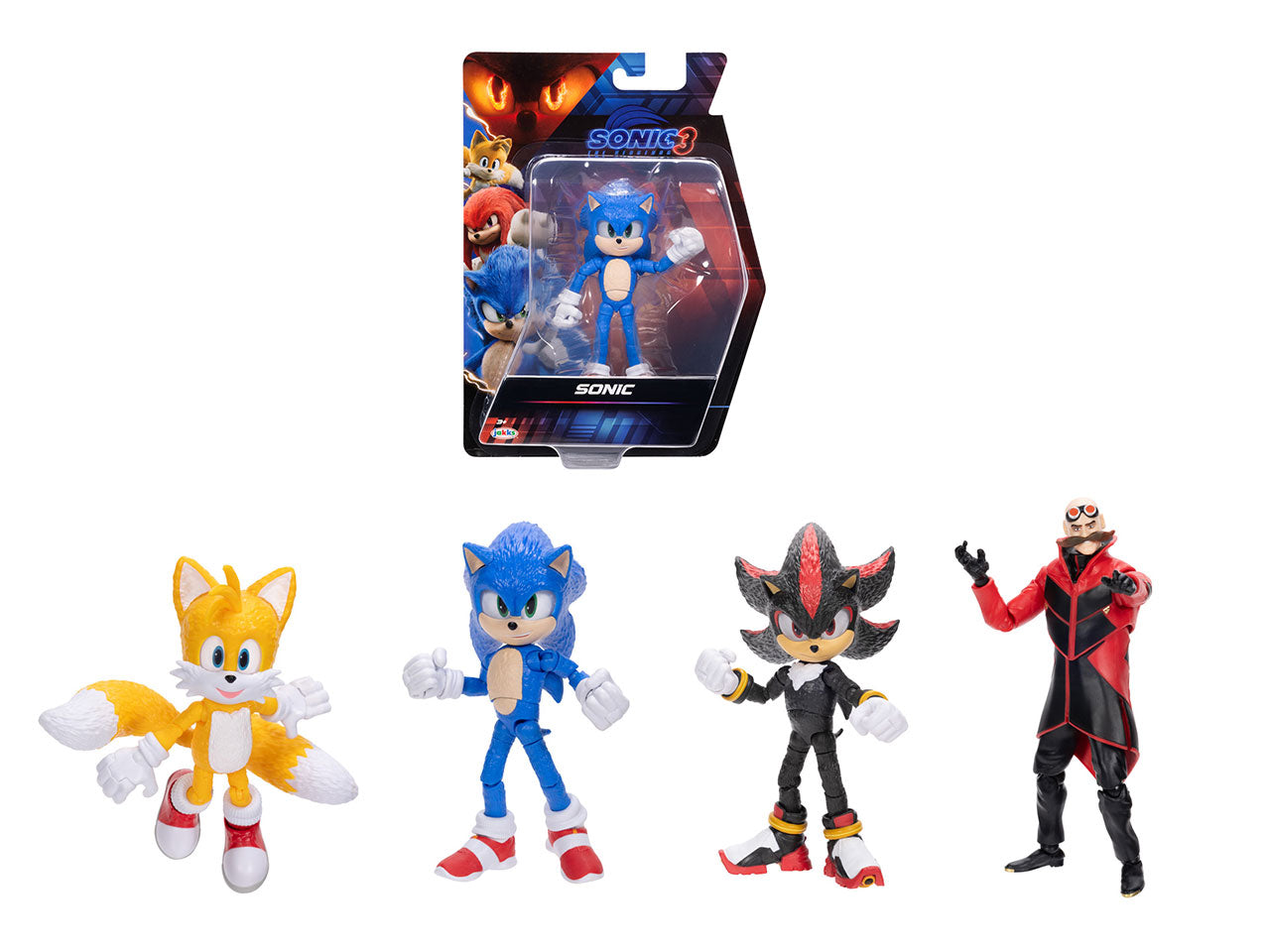 Personaggi Articolati Sonic 3 Movie 13 cm, Figure Dettagliate in Plastica per Fan e Collezionisti - Età Consigliata 4+ | Jakks Pacific