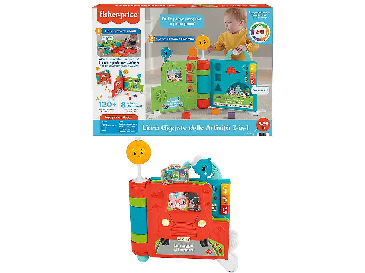 Fisher-price libro attivita 2in1 hcl05-