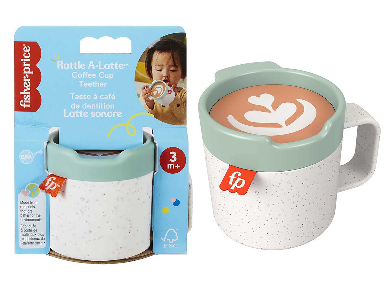 Fisher price baby cappuccino sonaglino mor.