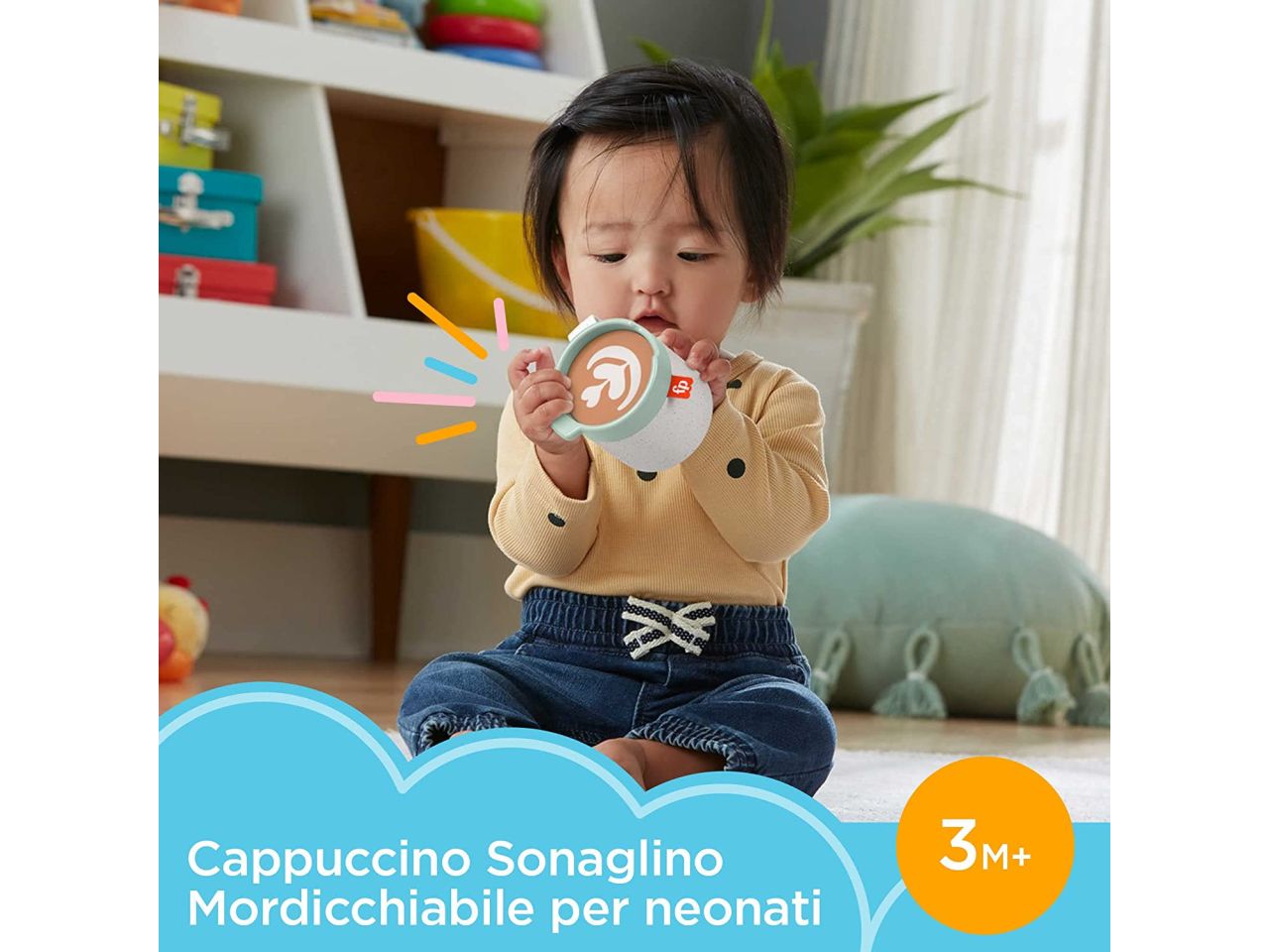 Fisher price baby cappuccino sonaglino mor.