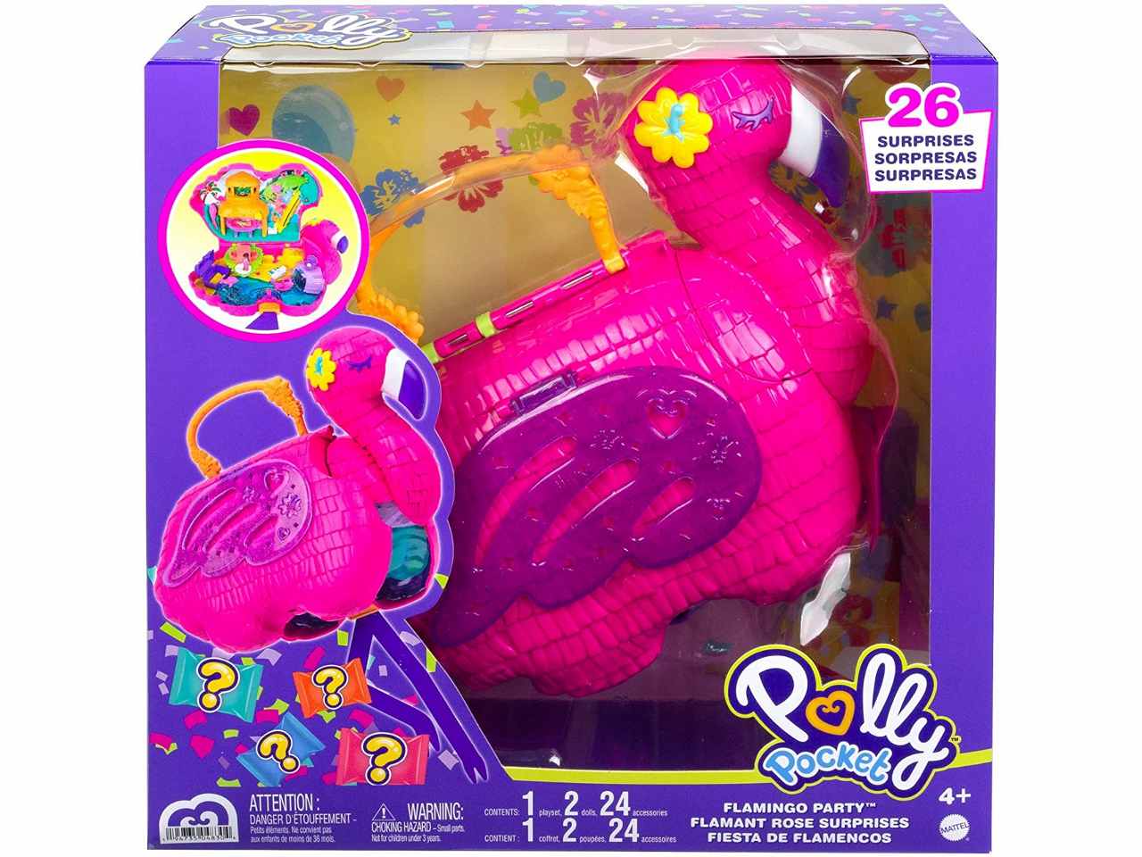 Polly pocket fenicottero mega party hgc