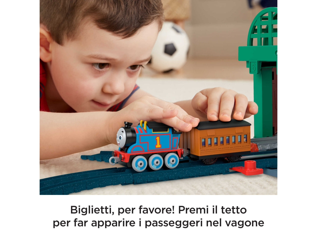 Thomas & Friends, Il Trenino Thomas, Stazione di Knapford pista con Playset 2 in 1 e Valigetta, Giocattolo per Bambini 3+ Anni - Mattel