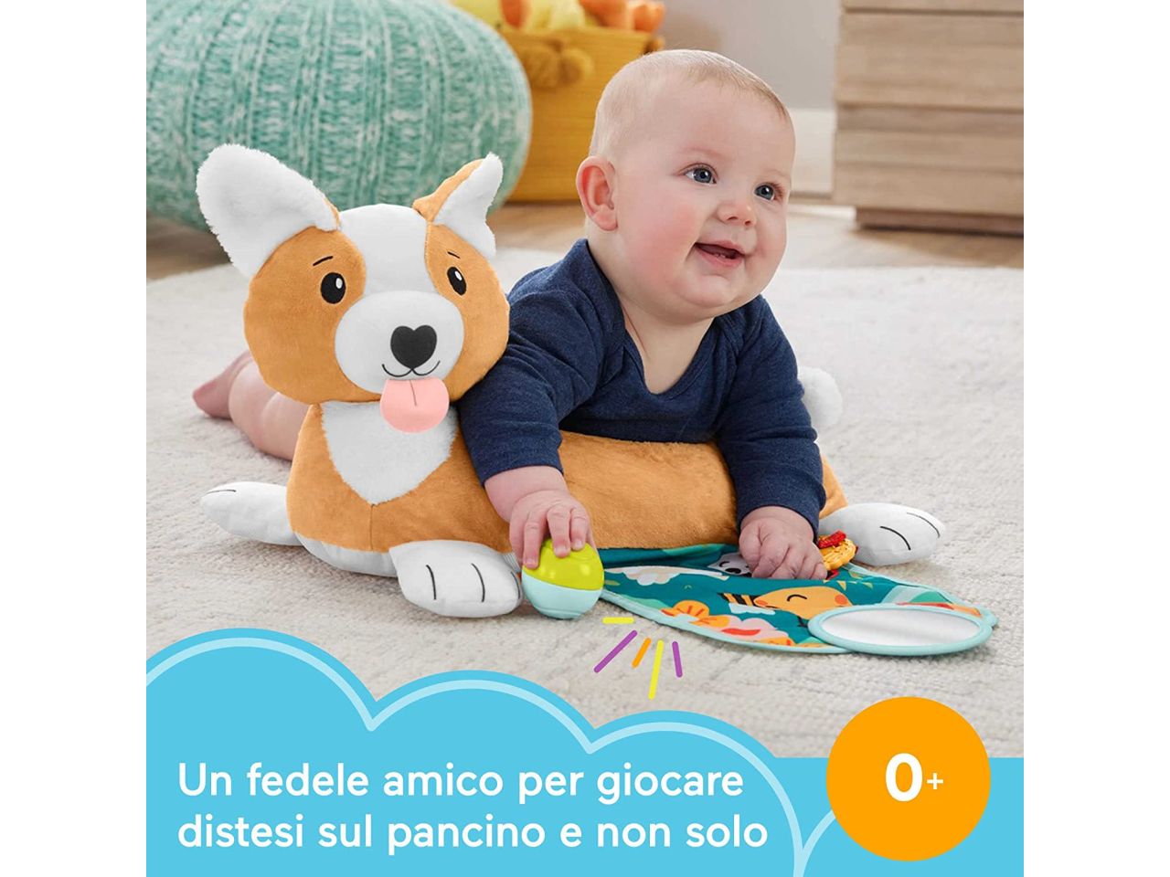 Fisher price cuscino corgi tummy time