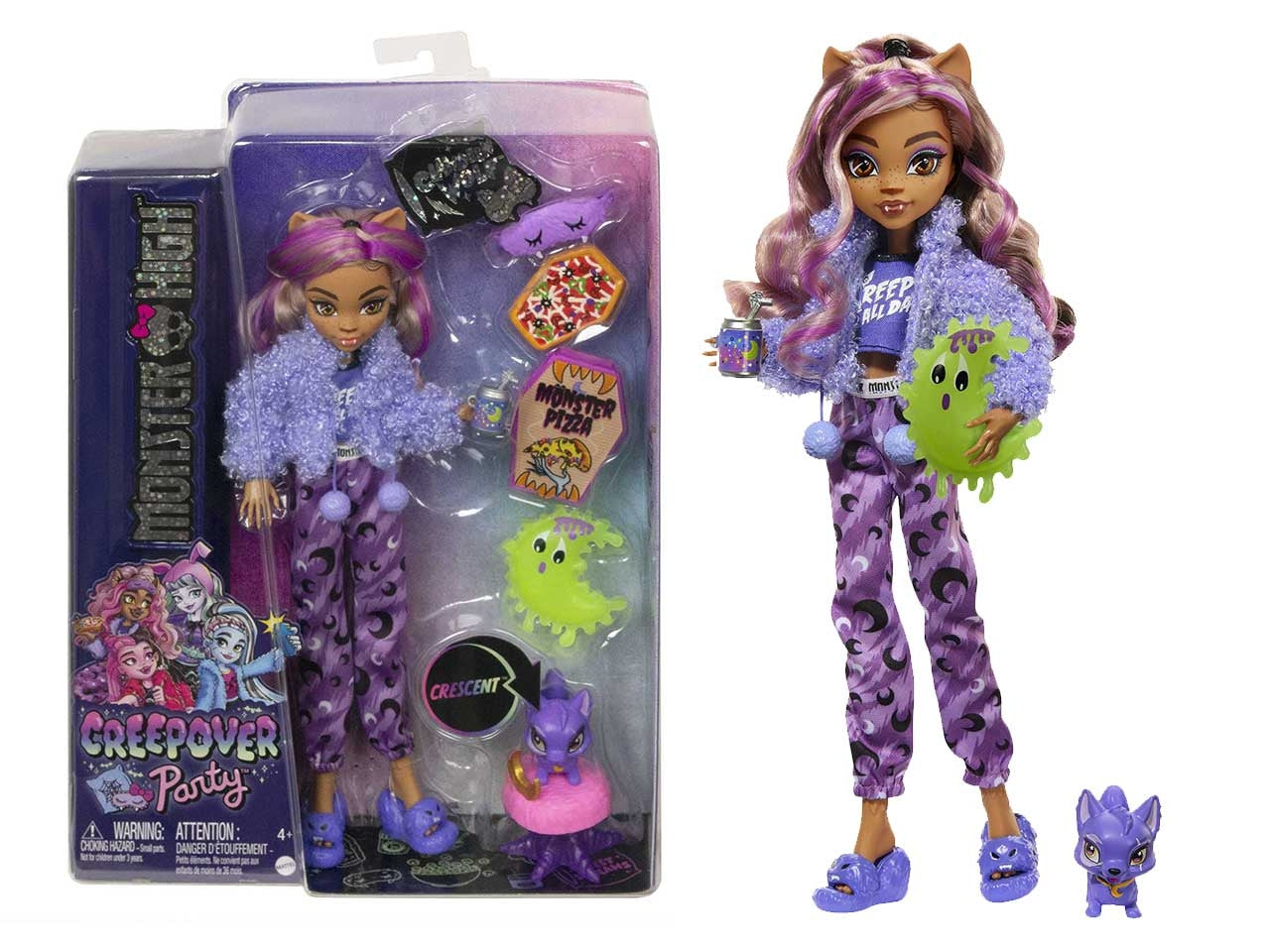 Monster high pigiama party clawdeen