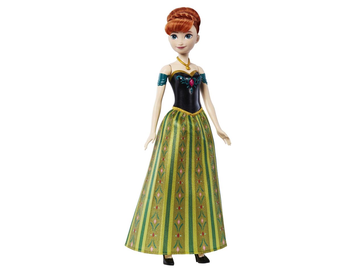 Fashion doll mattel  disney frozen bambola cantante anna oggi, per la prima volta