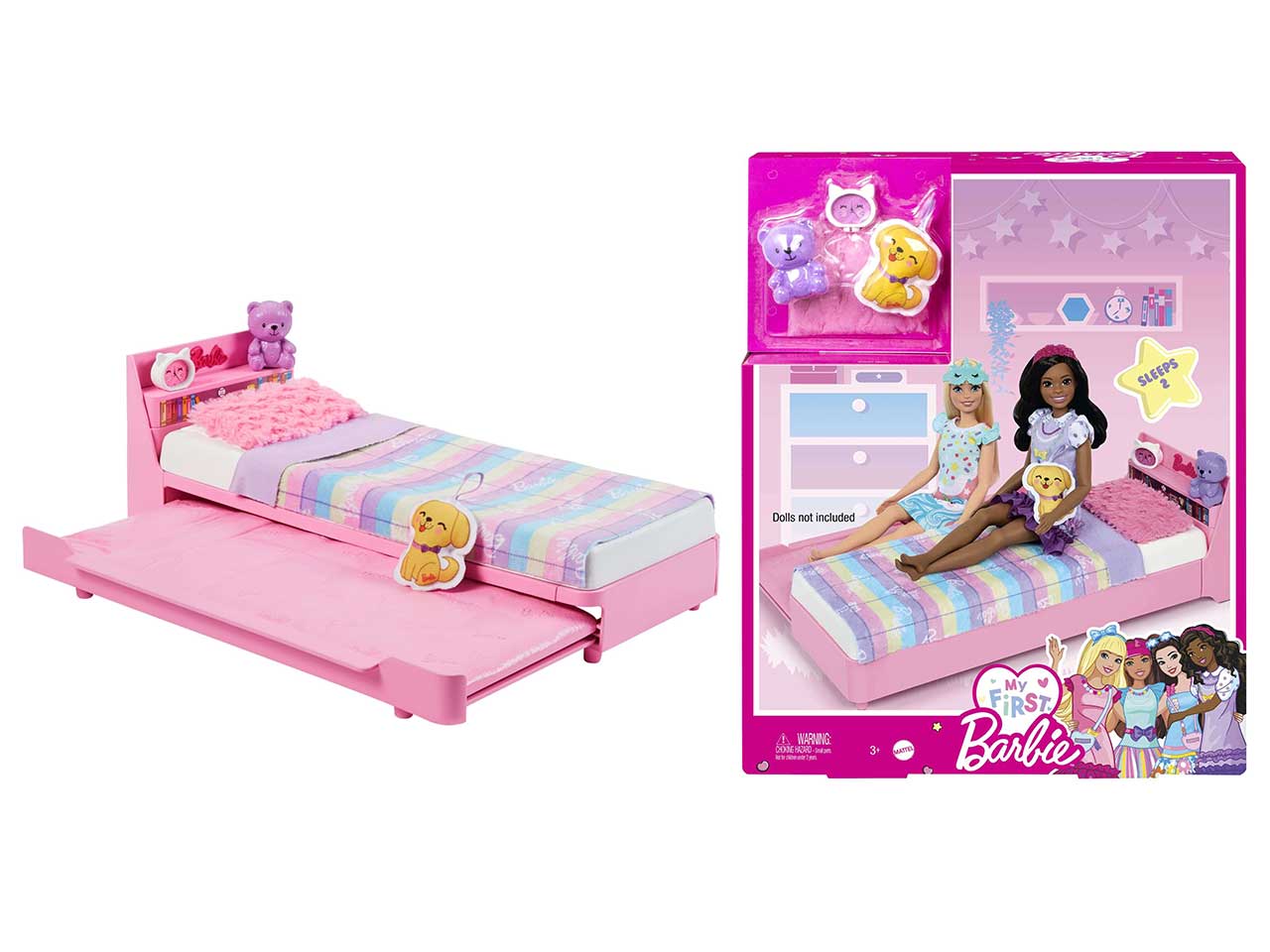 Barbie My First camera da letto con accessori inclusi, per bambini dai 3+ anni, Mattel