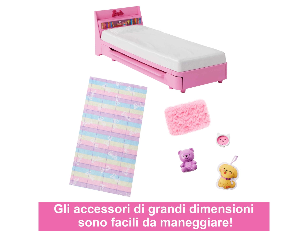 Barbie My First camera da letto con accessori inclusi, per bambini dai 3+ anni, Mattel