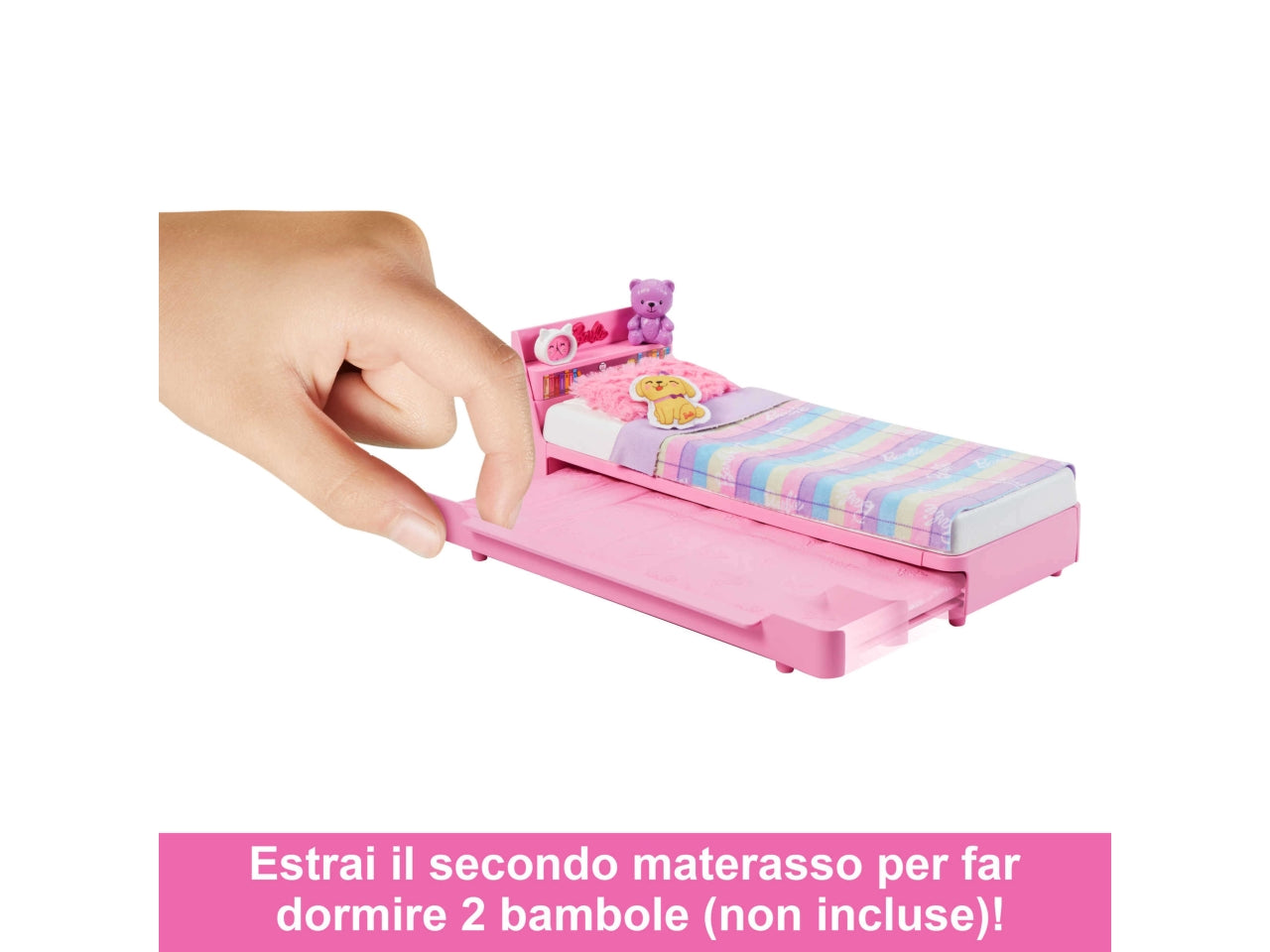 Barbie My First camera da letto con accessori inclusi, per bambini dai 3+ anni, Mattel