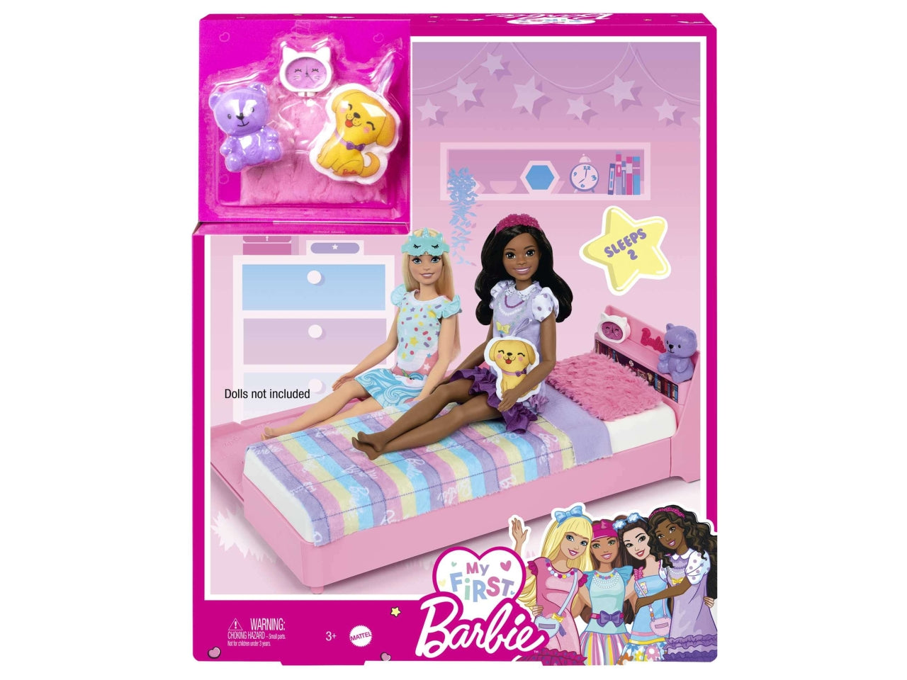 Barbie My First camera da letto con accessori inclusi, per bambini dai 3+ anni, Mattel