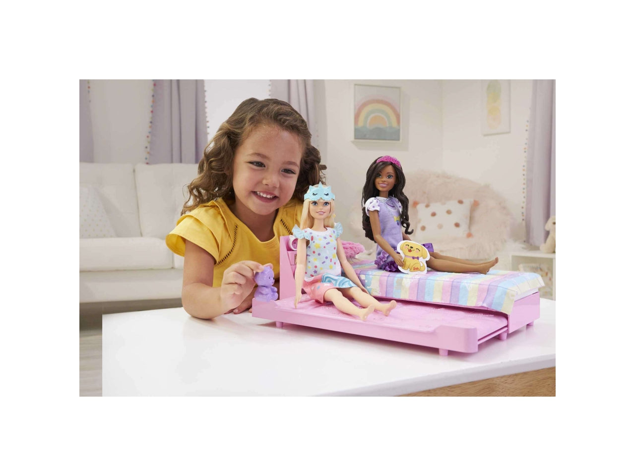 Barbie My First camera da letto con accessori inclusi, per bambini dai 3+ anni, Mattel