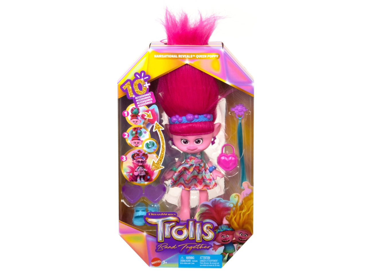 Mattel trolls poppy magiche acconciature