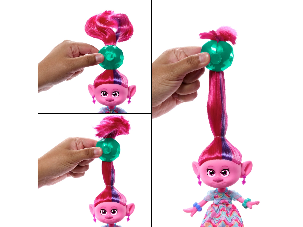 Mattel trolls poppy magiche acconciature