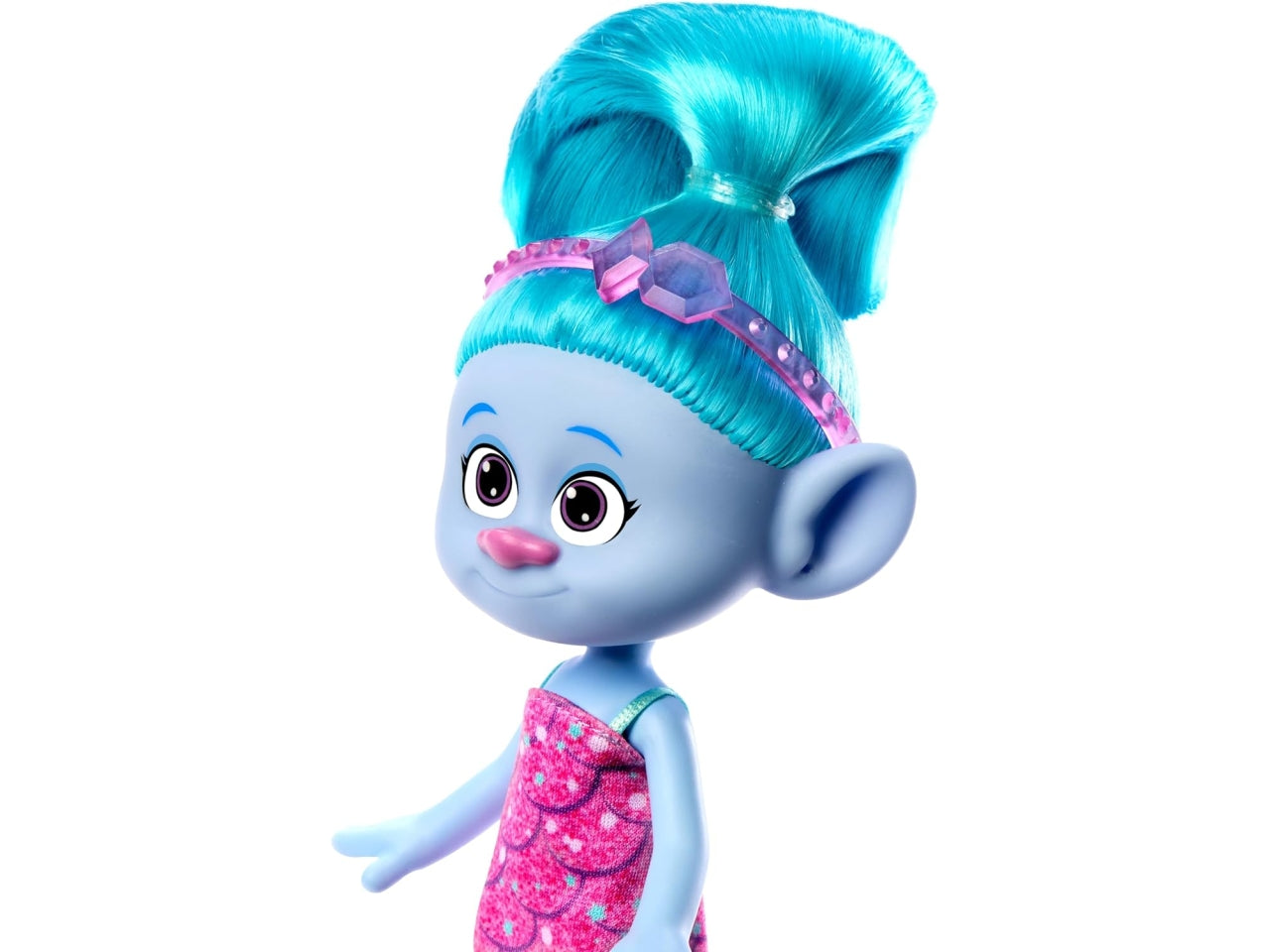 Trolls Poppy, bambola alla moda con capelli blu, per bambine di 3+ anni, Mattel