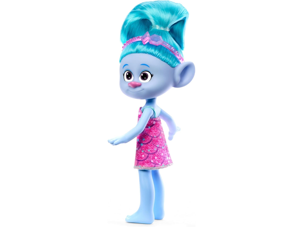 Trolls Poppy, bambola alla moda con capelli blu, per bambine di 3+ anni, Mattel