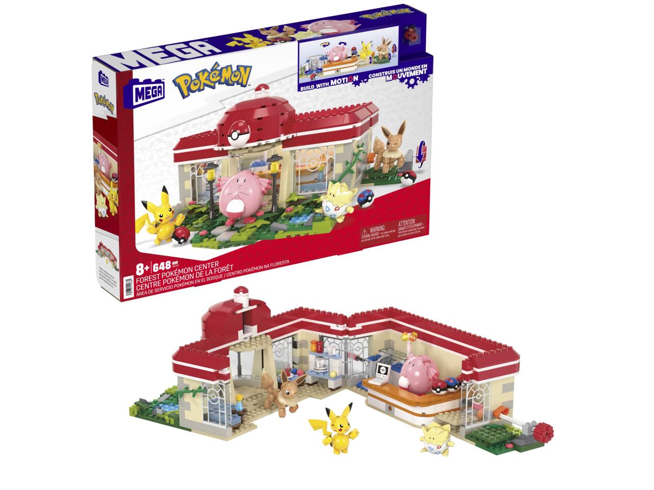 Mattel mega pokemon centro pokemon set da costruire con 648 mattoncini