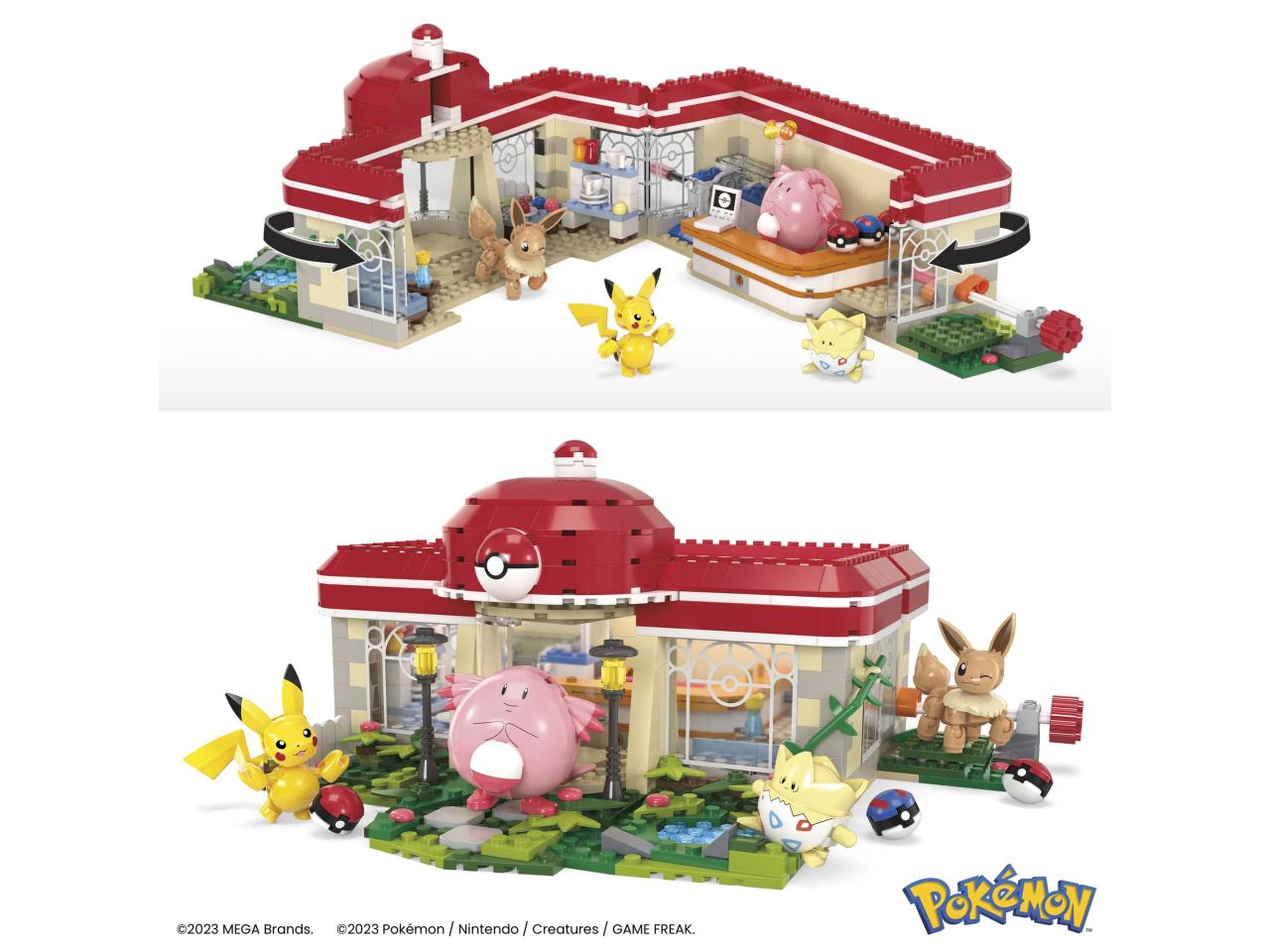 Mattel mega pokemon centro pokemon set da costruire con 648 mattoncini