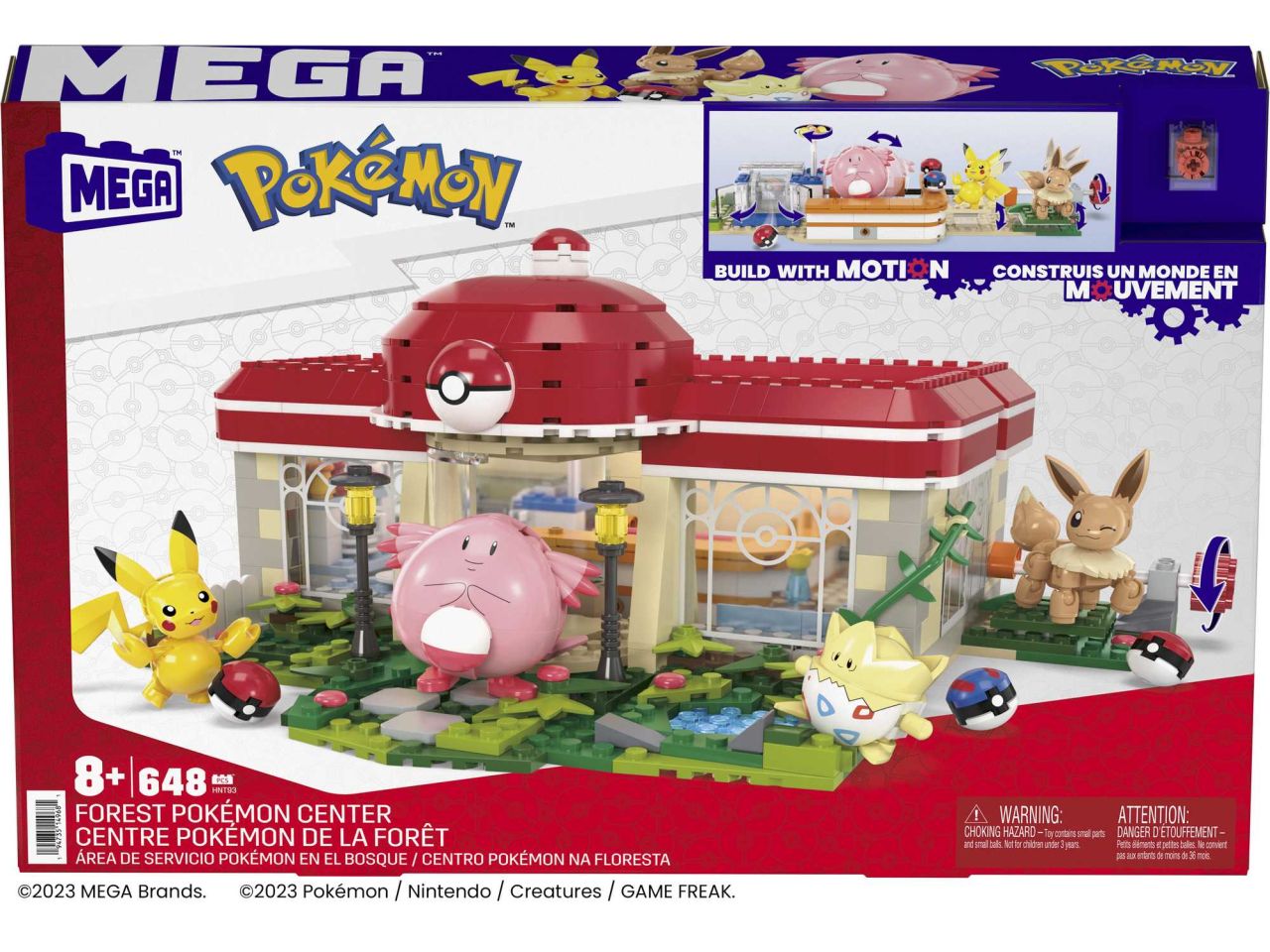 Mattel mega pokemon centro pokemon set da costruire con 648 mattoncini