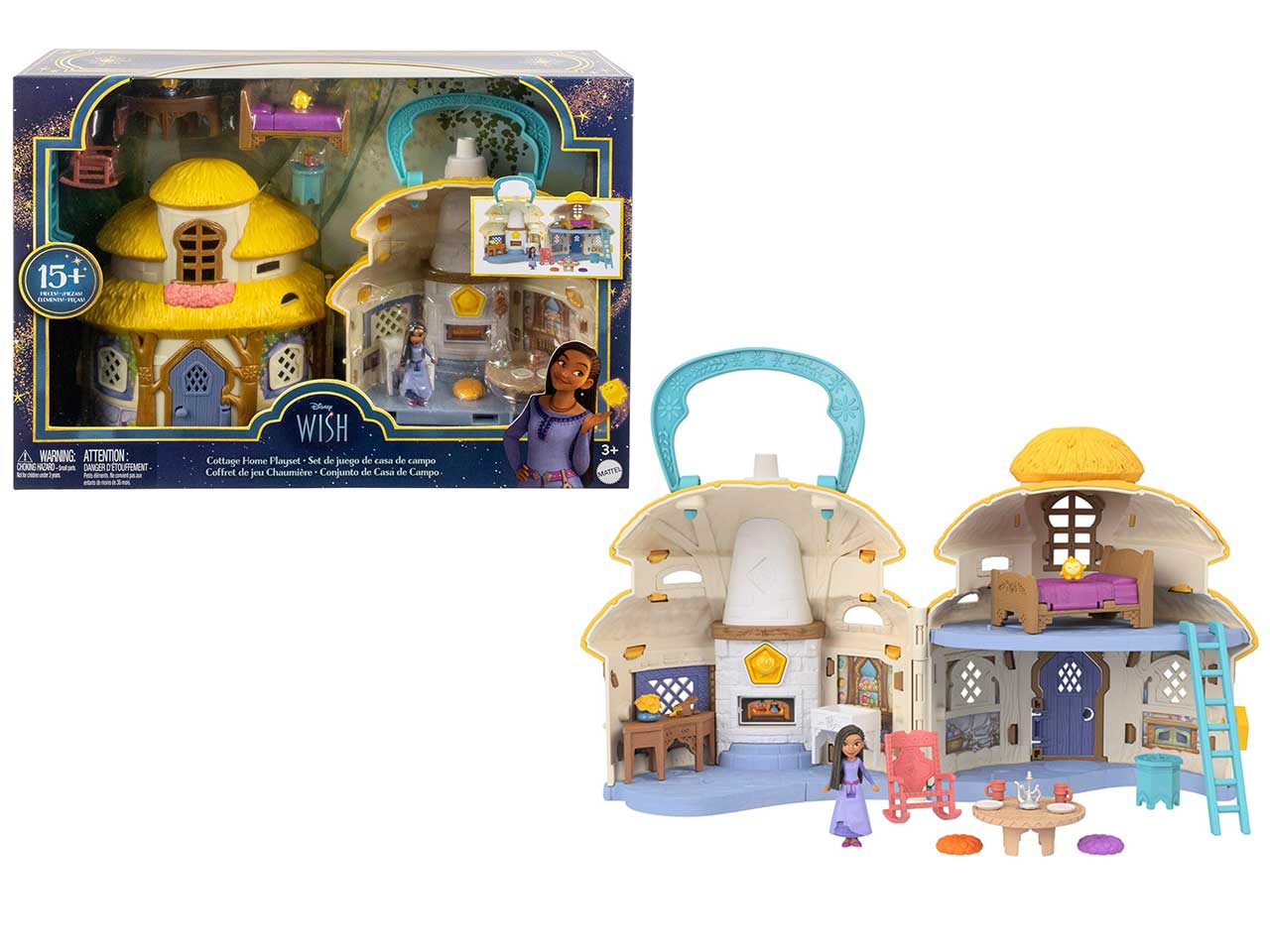 Casa di Asha Disney Wish con 15 accessori, per bambine dai 3+ anni, Mattel