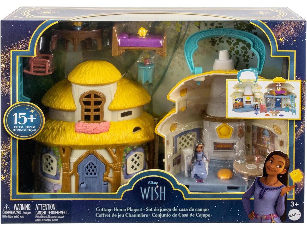 Casa di Asha Disney Wish con 15 accessori, per bambine dai 3+ anni, Mattel