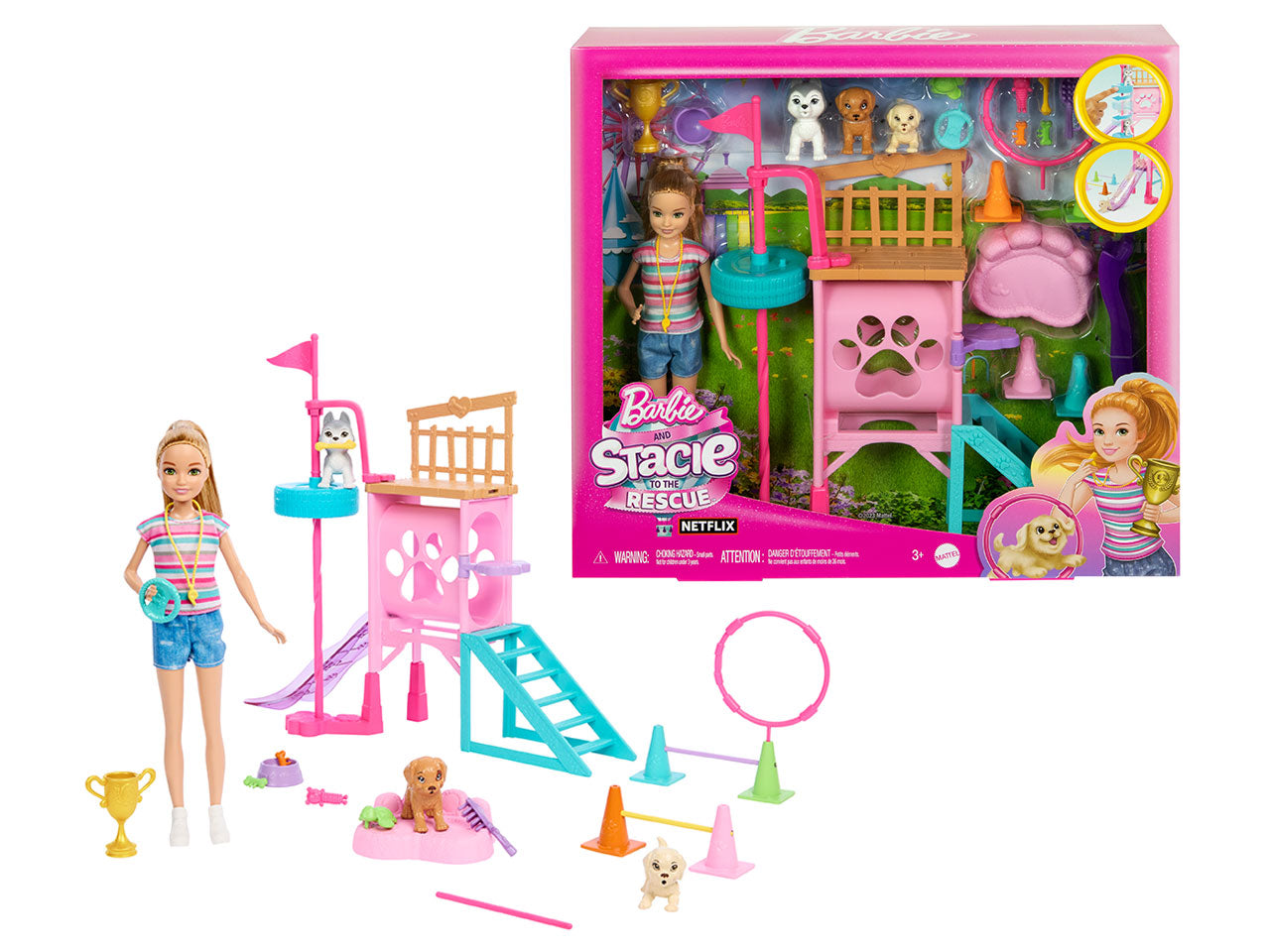 Barbie stacie centro cuccioli playset