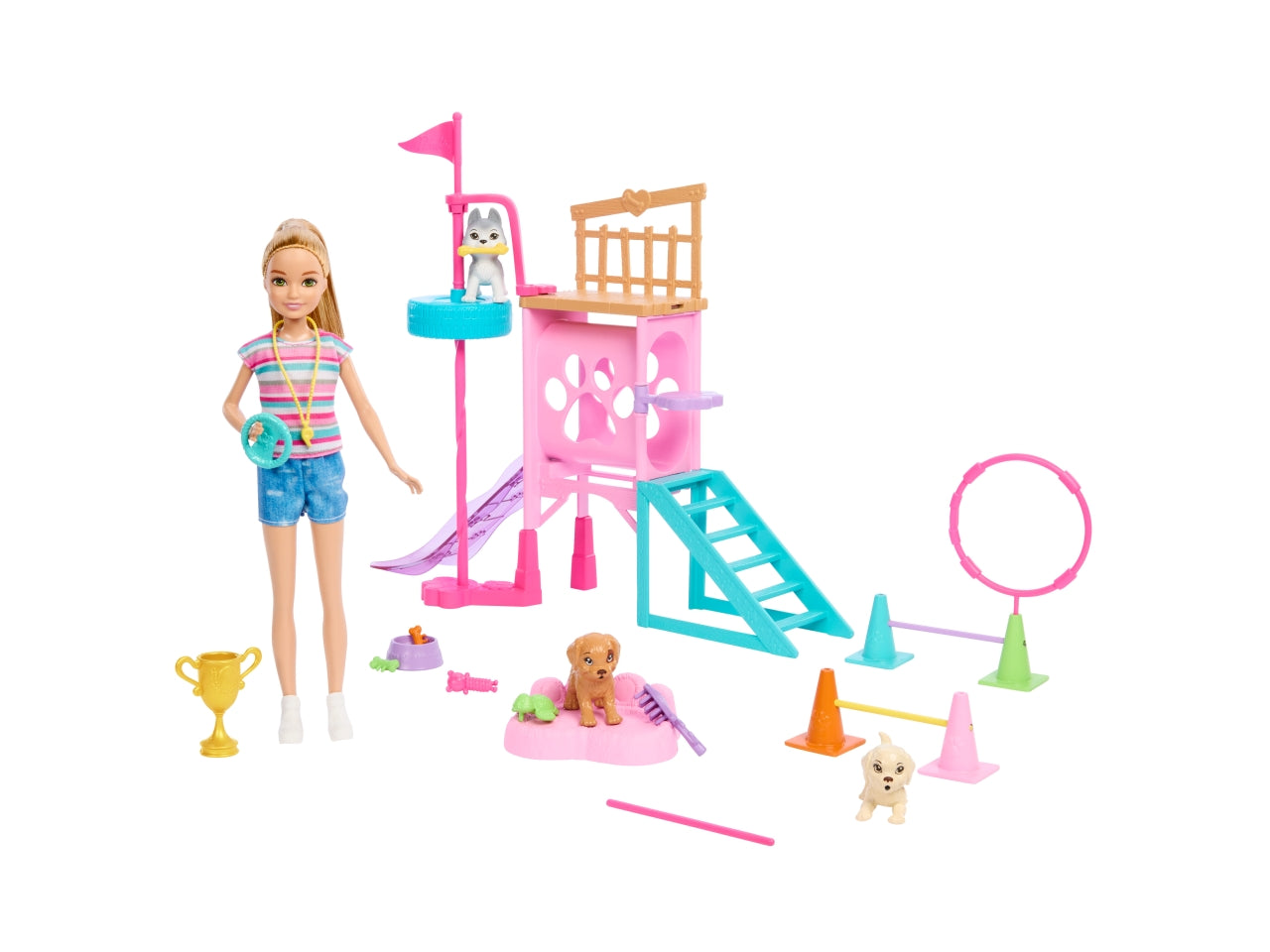 Barbie stacie centro cuccioli playset