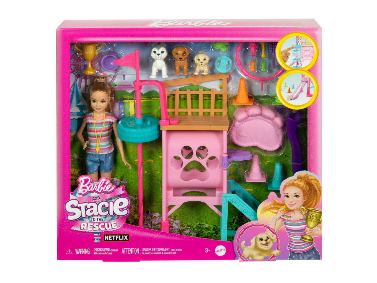 Barbie stacie centro cuccioli playset