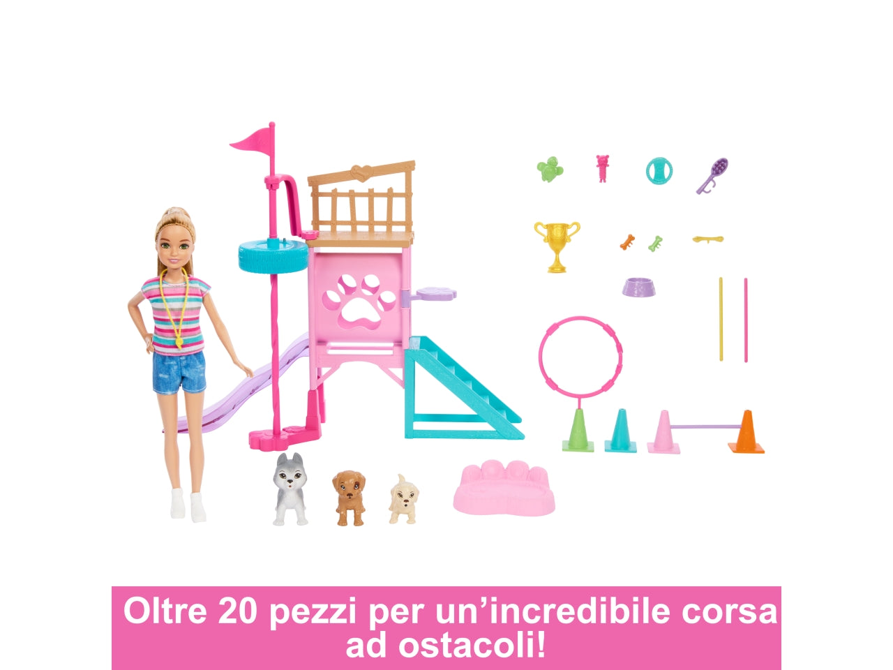 Barbie stacie centro cuccioli playset