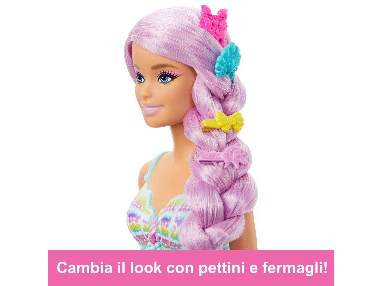 Barbie sirena capelli fantasia