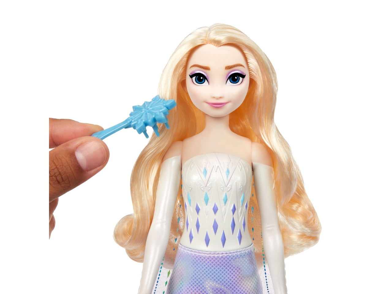 Mattel Disney Frozen - Elsa Spin & Reveal set con bambola e 11 sorprese da scoprire 5 accessori e 5 adesivi inclusi look ispirato al film Disney giocattolo per bambini 3+ anni HTG25