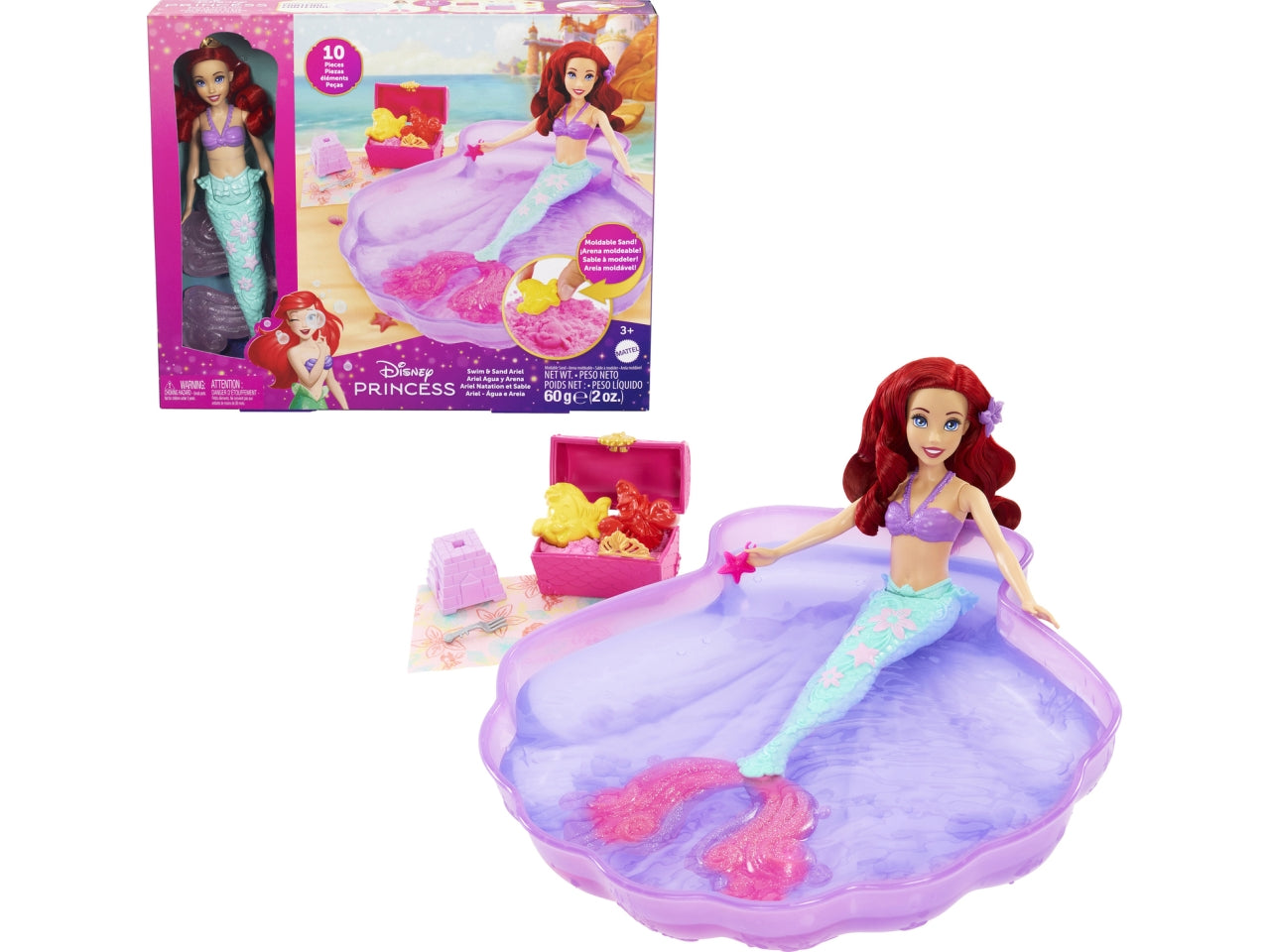 Bambola della Sirenetta Disney Princess Sand and Swim Ariel | Mattel