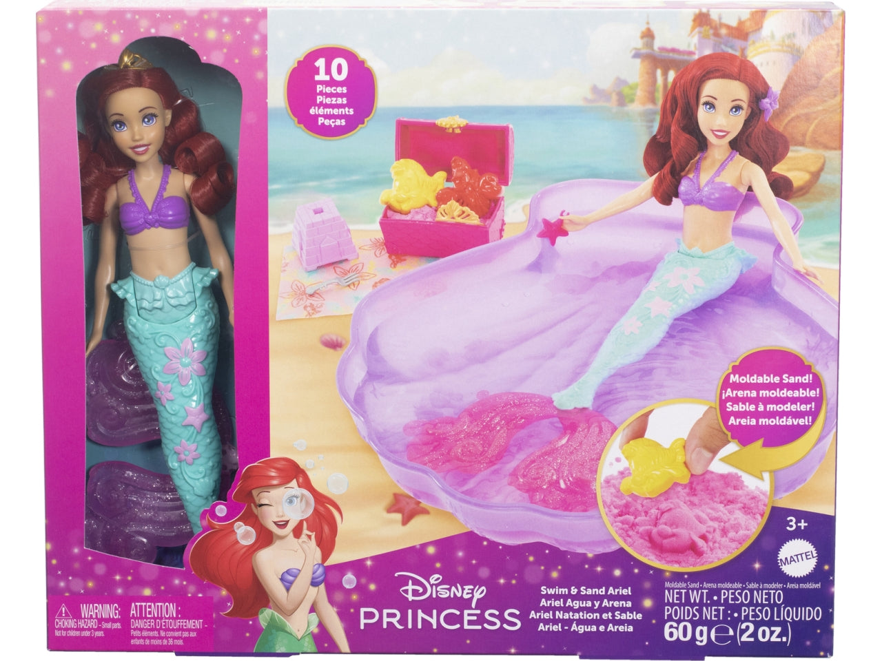 Bambola della Sirenetta Disney Princess Sand and Swim Ariel | Mattel