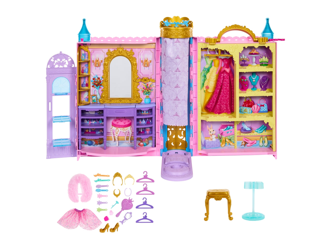 Principesse Disney Set da gioco Guardaroba da favola con accessori 3+ Mattel