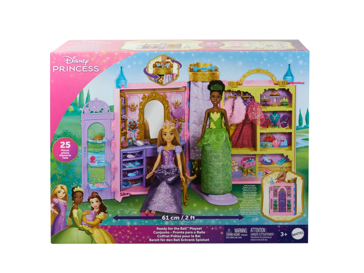 Principesse Disney Set da gioco Guardaroba da favola con accessori 3+ Mattel