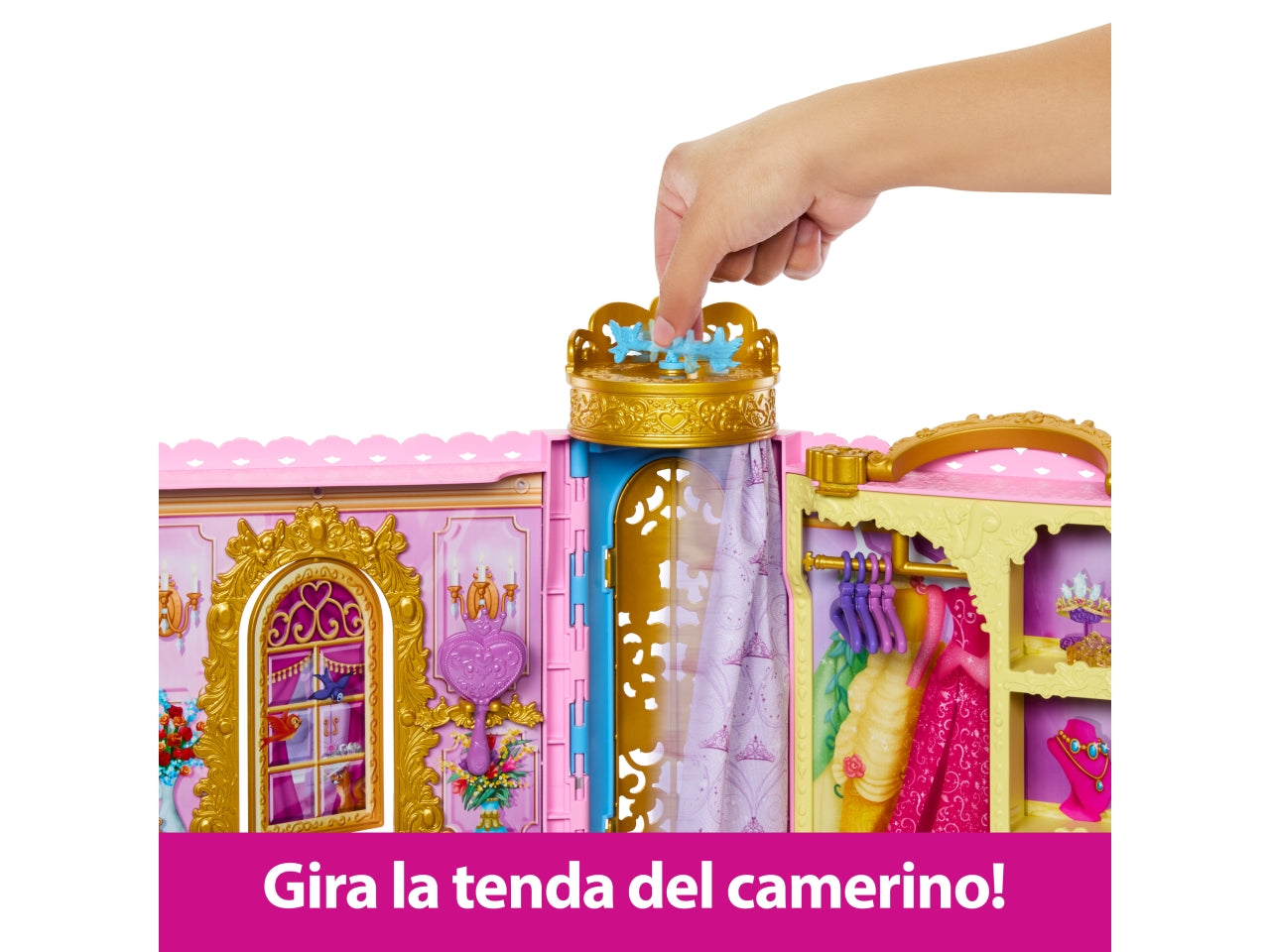 Principesse Disney Set da gioco Guardaroba da favola con accessori 3+ Mattel